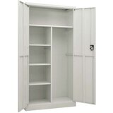 vidaXL Omara s ključavnico svetlo siva 90x40x180 cm jeklo | Shoptok.si
