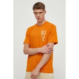 The North Face Bombažna kratka majica moška, oranžna barva, NF0A87FFPCO1