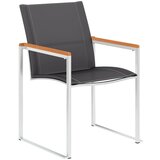 Maison Chic Vrtni stoli - Stol za vrt 2 kosa tekstil in nerjaveče jeklo sivi JS1331, (21878019) | Shoptok.si