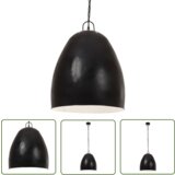  The Living Store Industrijska viseča svetilka 25 W črna okrogla 42 cm E27 - Viseča Svetilka, (21745085) Cene