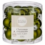  Okrasne krogle za božično drevo (2,5 cm, temno zelena, 25 kosov) | Shoptok.si