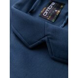 Ombre Men's SLIM knit jacket with subtle texture - dark blue | ePonuda.com