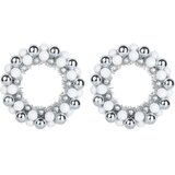  Vijenci s božićnim kuglicama 2 pcs Bijela i Srebrna | shoptok.hr
