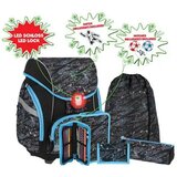 Spirit Football 5-delni set z ergonomsko šolsko torbo s 3D motivom in LED osvetlitvijo 34x22x41cm | Shoptok.si