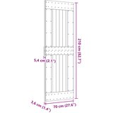  Vrata NARVIK 70 x 210 cm Čvrsta borovina (neobrađena) Prirodna | shoptok.hr
