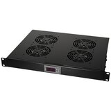 Logilink ventilator panel sa 4 ventilatora i termostatom, 1U, 465 x 350, crni Cene