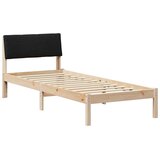  Okvir kreveta Smeđa i crna 80 x 200 cm Masivna borovina | Eponuda.ba