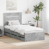  Krevetna konstrukcija s ladicama Betonski sivi 75 x 190 cm | shoptok.hr