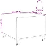 vidaXL Prevleka za zunanje pohištvo Črna 82 x 82 x 50 cm 420D tkanina | Shoptok.si