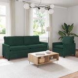  Set sofe 2 pcs Tamnozelena Baršun | shoptok.hr