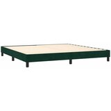  s oprugama i madracem tamnozeleni 200x200 cm baršunasti | shoptok.hr