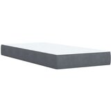 vidaXL Box spring postelja z vzmetnico temno siva 80x200 cm žamet | Shoptok.si