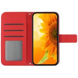 INORCO Usnjena torbica s stojalom za Google Pixel 8, ovitek za telefon z vtisnjenimi sončnicami in naramnico, (22034382) | Shoptok.si