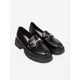 Shelvt Classic black loafers with metal buckle | shoptok.hr