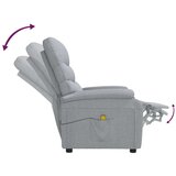  Masažna fotelja od tkanine svjetlosiva | shoptok.hr