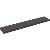 vidaXL Zidna polica tamnosmeđa 160x30x(2-6) cm od obrađene hrastovine Cijene