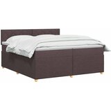  Boxspring krevet s madracem Tamno smeđa 200 x 200 cm Tkanina | shoptok.hr