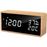 Venisymlis Bela Lesena Digitalna Budilka, Digitalna Ura S 3 Nastavitvami Alarma, Elektronska Budilka Z Napajanjem B, (22060534) Cene