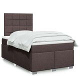  Krevet box spring s madracem tamnosmeđi 120 x 190 cm od tkanine | shoptok.hr