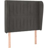  Vzglavje z ušesi temno sivo 103x23x118/128 cm žamet, (20736206) | Shoptok.si