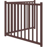 vidaXL Vrata za pse zložljiva 2 panela rjava 160 cm topolovina | Shoptok.si