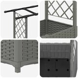 Povišeni krevet s mrežom i krovom Svjetlosiva PP - Svjetlosiva 162 5 x 40 x 138 cm s ravnim krovom (2 bočna mreža) | shoptok.hr