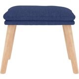  Stol za sproščanje s stolčkom modro blago, (20821718) | Shoptok.si