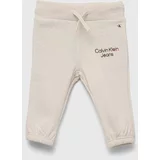 Calvin Klein Jeans Donji dio trenirke za bebe boja: bež, glatki materijal