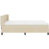  Krevet s opruga kutije s uzglavljem Krema 200 x 140 cm tkanina | shoptok.hr