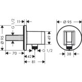 Hansgrohe fixfit s priključak za tuš crevo sa držačem za tuš 26888000 | ePonuda.com