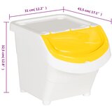  Složive kante za otpad s poklopcima 3 kom bijele PP 78 L | shoptok.hr