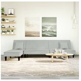 vidaXL Raztegljiv kavc L oblike svetlo siv 255x140x70 cm zam Cene