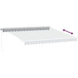 Tenda na ručno uvlačenje antracit i bijela 400 x 350 cm | Eponuda.com