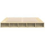  Okvir za krevet boja hrasta 200x200 cm od konstruiranog drva Smeđa 200 x 200 cm | Shoptok.si
