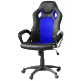 Ergonomska igralna stolica z nastavljivo višino in oblazinjenim naslonjalom - modra, (5000262182)