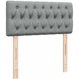  Box spring krevet s madracem svjetlosivi 90x190 cm od tkanine Slike