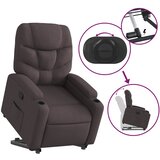  Naslonjač na podizanje tamnosmeđi od tkanine | shoptok.hr