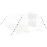  Staklenik s čeličnim okvirom bijeli 18 m² 6 x 3 x 2 m | shoptok.hr