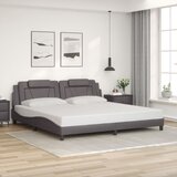  Okvir kreveta Viana s LED-om bez madraca sivi 200 x 200 cm | shoptok.hr