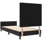  Krevet s opruga kutije s uzglavljem Crna 100 x 200 cm Baršun | shoptok.hr
