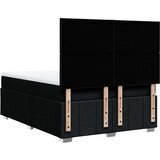 vidaXL Krevet s oprugama i madracem crni 160x200 cm od tkanine | shoptok.hr