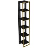 Kalune Design Polica 32,2x178,5x31,3cm Zlatno-Crna Cijene