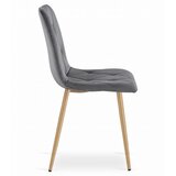  Stolica LIBRA - Tamno Sivi Baršun / Drvene Noge x 3 | shoptok.hr