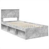  Okvir za krevet s uzglavljem Betonska siva 75 x 190 cm | shoptok.hr