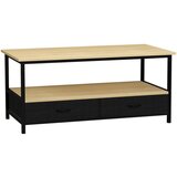 MID.YOU Klubska Miza Flonila, Barva Hrasta, Črna | Shoptok.si