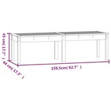  Klupa s 2 sjedala bijela 159 5x44x45 cm masivna borovina | shoptok.hr