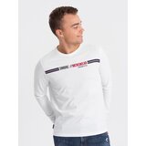 Ombre Longsleeve męski z nadrukiem - biały 2 OM-LSPT | Shoptok.si