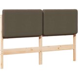  Tapecirani uzglavlje Smeđa i taupe 150 cm Čvrsto borovo drvo | shoptok.hr