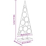  Metalno ukrasno božićno drvce crno 180 cm | shoptok.hr