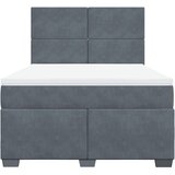  Krevet s oprugama i madracem tamnosivi 140x190 cm baršunasti | shoptok.hr